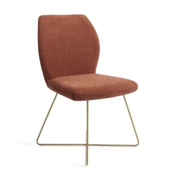 Jesper Home Beige Eetkamerstoelen|Eetkamerstoelen Zonder Armleuning|Eetkamerstoel Ikata Cross Gold