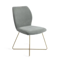 Jesper Home Beige Eetkamerstoelen|Eetkamerstoelen Zonder Armleuning|Eetkamerstoel Ikata Cross Gold