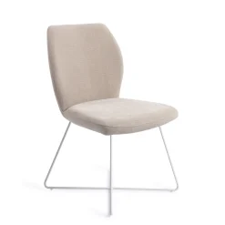 Jesper Home Beige Eetkamerstoelen|Eetkamerstoelen Zonder Armleuning|Eetkamerstoel Ikata Cross White
