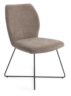 Jesper Home Beige Eetkamerstoelen|Eetkamerstoelen Zonder Armleuning|Eetkamerstoel Ikata Cross Black