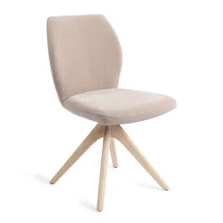 Jesper Home Beige Eetkamerstoelen|Draaibare Eetkamerstoelen|Eetkamerstoel Ikata Revolve Oak Bleach
