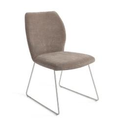 Jesper Home Beige Eetkamerstoelen|Eetkamerstoelen Zonder Armleuning|Eetkamerstoel Ikata Slide Steel