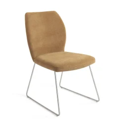 Jesper Home Beige Eetkamerstoelen|Eetkamerstoelen Zonder Armleuning|Eetkamerstoel Ikata Slide Steel