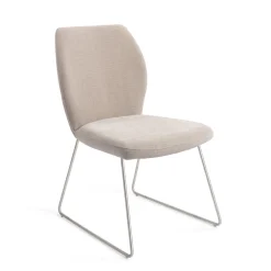 Jesper Home Beige Eetkamerstoelen|Eetkamerstoelen Zonder Armleuning|Eetkamerstoel Ikata Slide Steel