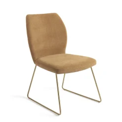 Jesper Home Beige Eetkamerstoelen|Eetkamerstoelen Zonder Armleuning|Eetkamerstoel Ikata Slide Gold