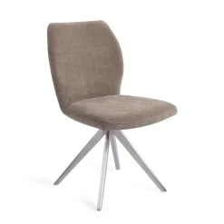 Jesper Home Beige Eetkamerstoelen|Draaibare Eetkamerstoelen|Eetkamerstoel Ikata Turn Steel, Draaibaar