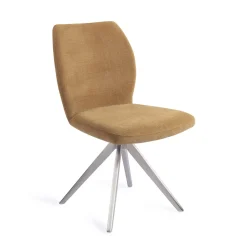 Jesper Home Beige Eetkamerstoelen|Draaibare Eetkamerstoelen|Eetkamerstoel Ikata Turn Steel, Draaibaar