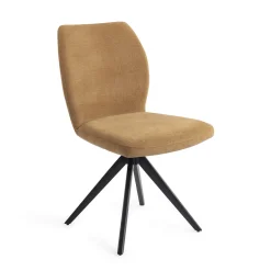 Jesper Home Beige Eetkamerstoelen|Draaibare Eetkamerstoelen|Eetkamerstoel Ikata Turn Black, Draaibaar
