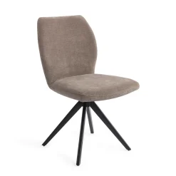 Jesper Home Beige Eetkamerstoelen|Draaibare Eetkamerstoelen|Eetkamerstoel Ikata Turn Black, Draaibaar