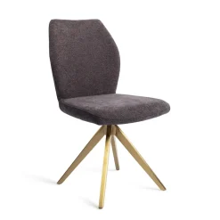 Jesper Home Beige Eetkamerstoelen|Draaibare Eetkamerstoelen|Eetkamerstoel Ikata Turn Gold, Draaibaar