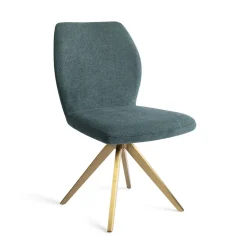 Jesper Home Beige Eetkamerstoelen|Draaibare Eetkamerstoelen|Eetkamerstoel Ikata Turn Gold, Draaibaar