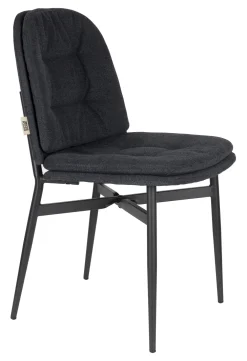 Dutchbone Eetkamerstoelen Zonder Armleuning|Eetkamerstoel Jade Donkerblauw