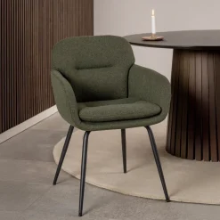 Bendt Beige Eetkamerstoelen|Eetkamerstoelen Met Armleuning|Eetkamerstoel Janeese