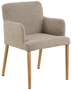 Bendt Eetkamerstoelen Bouclé / Teddy|Eetkamerstoelen Met Armleuning|Eetkamerstoel Jeris Bouclé