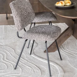 Eleonora Beige Eetkamerstoelen|Eetkamerstoelen Zonder Armleuning|Eetkamerstoel Jon