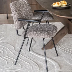 Eleonora Beige Eetkamerstoelen|Eetkamerstoelen Met Armleuning|Eetkamerstoel Jon Met armleuning
