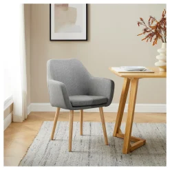 Artistiq Living Eetkamerstoelen Met Armleuning|Beige Eetkamerstoelen|Eetkamerstoel Jua Stof