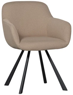 WOOOD Eetkamerstoelen Met Armleuning|Eetkamerstoel Juno Mesh Naturel