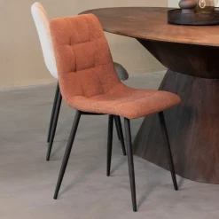 LABEL51 Eetkamerstoelen Zonder Armleuning|Eetkamerstoelen Bouclé / Teddy|Eetkamerstoel Juul Bouclé