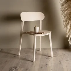 Nohr Beige Eetkamerstoelen|Eetkamerstoelen Zonder Armleuning|Eetkamerstoel Kahla Kunststof, kleur Beige