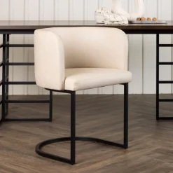 Nohr Eetkamerstoelen Met Armleuning|Eetkamerstoel Kalief Beige