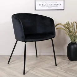 Nohr Eetkamerstoelen Velvet / Fluweel|Beige Eetkamerstoelen|Eetkamerstoel Karna Velvet