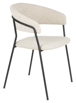 ZILT Beige Eetkamerstoelen|Eetkamerstoelen Bouclé / Teddy|Eetkamerstoel Kashmir Bouclé