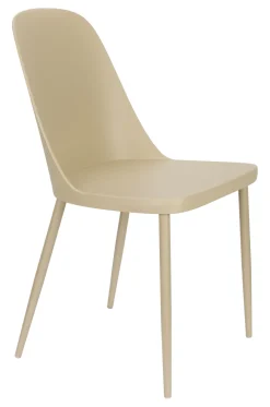 ZILT Beige Eetkamerstoelen|Eetkamerstoelen Zonder Armleuning|Eetkamerstoel Kaylea kleur Beige