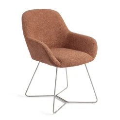 Jesper Home Beige Eetkamerstoelen|Eetkamerstoelen Met Armleuning|Eetkamerstoel Kushi Beehive Steel