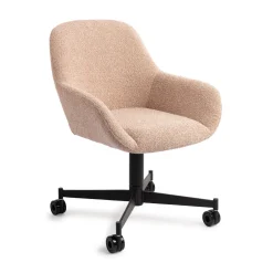 Jesper Home Beige Eetkamerstoelen|Eetkamerstoelen Met Armleuning|Eetkamerstoel Kushi Caster Black