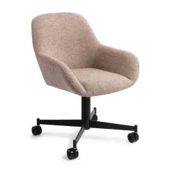 Jesper Home Beige Eetkamerstoelen|Eetkamerstoelen Met Armleuning|Eetkamerstoel Kushi Caster Black