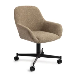Jesper Home Beige Eetkamerstoelen|Eetkamerstoelen Met Armleuning|Eetkamerstoel Kushi Caster Black