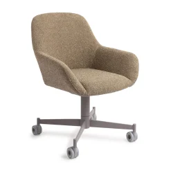 Jesper Home Beige Eetkamerstoelen|Eetkamerstoelen Met Armleuning|Eetkamerstoel Kushi Caster Grey