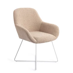 Jesper Home Beige Eetkamerstoelen|Eetkamerstoelen Met Armleuning|Eetkamerstoel Kushi Cross White
