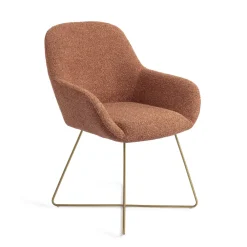 Jesper Home Beige Eetkamerstoelen|Eetkamerstoelen Met Armleuning|Eetkamerstoel Kushi Cross Gold