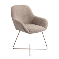 Jesper Home Beige Eetkamerstoelen|Eetkamerstoelen Met Armleuning|Eetkamerstoel Kushi Cross Rose