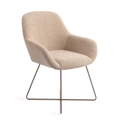Jesper Home Beige Eetkamerstoelen|Eetkamerstoelen Met Armleuning|Eetkamerstoel Kushi Cross Rose