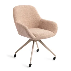 Jesper Home Beige Eetkamerstoelen|Eetkamerstoelen Met Armleuning|Eetkamerstoel Kushi Glide Beige