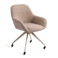 Jesper Home Beige Eetkamerstoelen|Eetkamerstoelen Met Armleuning|Eetkamerstoel Kushi Glide Beige