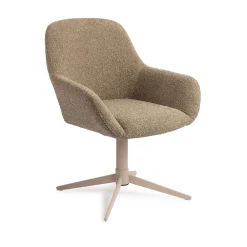 Jesper Home Beige Eetkamerstoelen|Draaibare Eetkamerstoelen|Eetkamerstoel Kushi Quad Beige