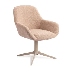 Jesper Home Beige Eetkamerstoelen|Draaibare Eetkamerstoelen|Eetkamerstoel Kushi Quad Beige