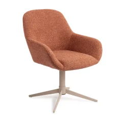 Jesper Home Beige Eetkamerstoelen|Draaibare Eetkamerstoelen|Eetkamerstoel Kushi Quad Beige