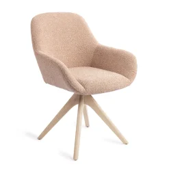 Jesper Home Beige Eetkamerstoelen|Eetkamerstoelen Met Armleuning|Eetkamerstoel Kushi Revolve Oak Bleach