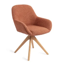 Jesper Home Eetkamerstoelen Met Armleuning|Beige Eetkamerstoelen|Eetkamerstoel Kushi Revolve Oak Natural