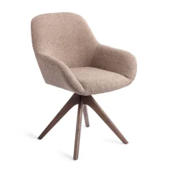 Jesper Home Beige Eetkamerstoelen|Eetkamerstoelen Met Armleuning|Eetkamerstoel Kushi Revolve Oak Walnut