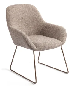 Jesper Home Beige Eetkamerstoelen|Eetkamerstoelen Met Armleuning|Eetkamerstoel Kushi Slide Rose