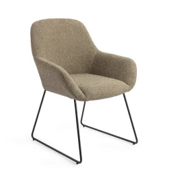 Jesper Home Eetkamerstoelen Met Armleuning|Beige Eetkamerstoelen|Eetkamerstoel Kushi Slide Black