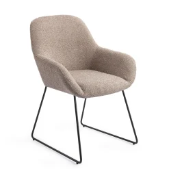 Jesper Home Eetkamerstoelen Met Armleuning|Beige Eetkamerstoelen|Eetkamerstoel Kushi Slide Black