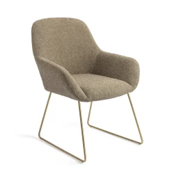 Jesper Home Beige Eetkamerstoelen|Eetkamerstoelen Met Armleuning|Eetkamerstoel Kushi Slide Gold