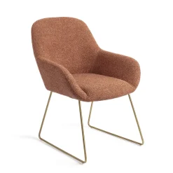 Jesper Home Beige Eetkamerstoelen|Eetkamerstoelen Met Armleuning|Eetkamerstoel Kushi Slide Gold